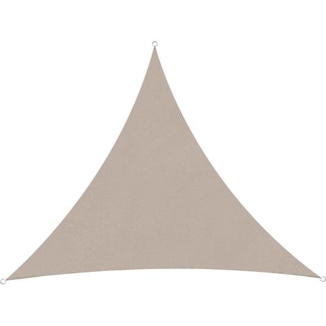 Voile d'ombrage avec accessoires triangulaires, 3,6 x 3,6 x 3,6 m, toile avec œillets en polyester PES Protection solaire, Voile d'ombrage pour jardin, balcon, extérieur, kaki (1/5)