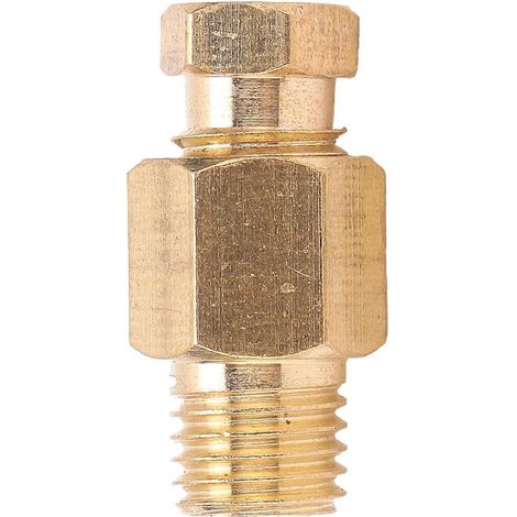 Raccord de tuyauterie en laiton, alésage droit, mamelon de connexion fileté, fixation industrielle (PD408) (1/4)