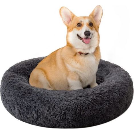 Bardusch-Panier pour chien amovible lit de chien apaisant tapis pour chien doux, grand panier pour chien 70cm-Gris foncé (1/4)