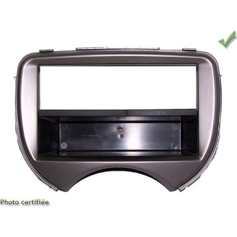 Facade autoradio 1DIN compatible avec Nissan MICRA 2011-2013 - ARGENT