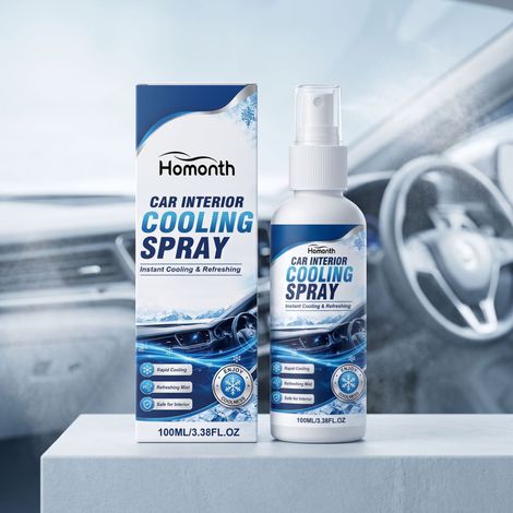 Auto-Innenraum-Kühlspray – Sommerliches Auto-Innenraum-Kühlspray für Parkplätze im Freien – 100 ml -- DE (1/5)