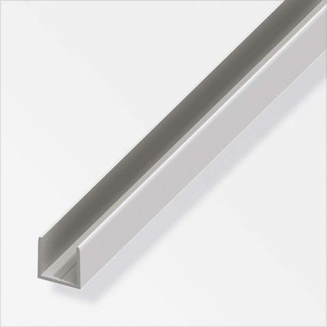 Profilo A U 16mm Alluminio Anodizzato Argento 2m Fissaggio Pannelli