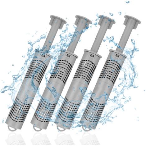 pair Lot de 4 bâtonnets minéraux pour Jacuzzi, Cartouche minérale à ions Argent, Dure 4 Mois de friandises (Gris) (1/5)
