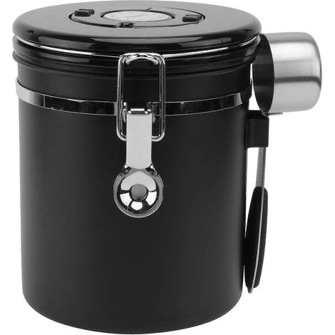 Bocal hermétique en acier inoxydable pour grains de café (1 pièce) (1/5)