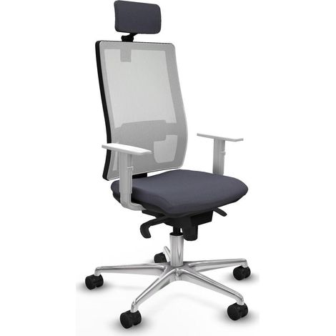 Piqueras y Crespo Chaise de bureau moderne gris foncé (1/3)