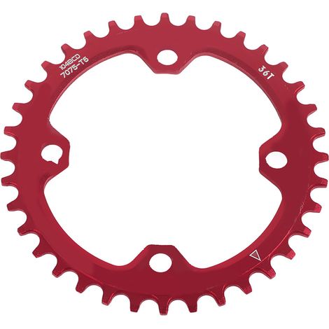 Disque de chaine vélo montagne 32/34/36/38T BCD 104 acier, pièce de rechange (36T rouge) (1/5)