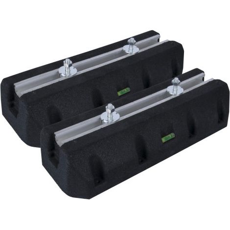 Lot de 2 supports de climatisation sol caoutchouc - L 450 x l 160x H 90 mm - Charge max 400 kg - Ram (1/2)