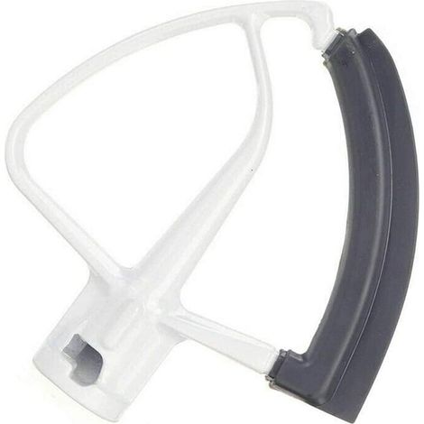 Flexible Edge Flat Beater for KitchenAid Accessories, Aluminium Whisk for Kitchenaid 4.5-5QT Pastry Processor, Paddle Mixer with Silicone Scraper, Optional Accessory for KitchenAid (1/3)