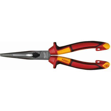 Milwaukee Alicates de Punta Larga Aislados VDE 205 mm Gris