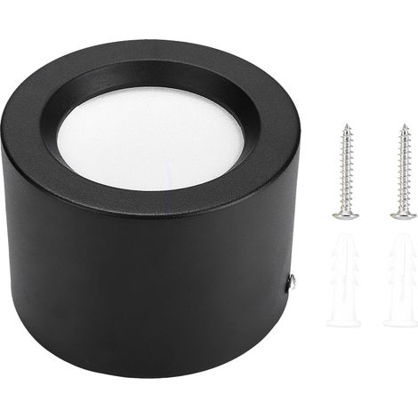 Spot Encastré Led Anti-Buée - 7W 220V Blanc Neutre - Pour Salle De Bain Et Salon - Noir - 1 Pièce (1/5)