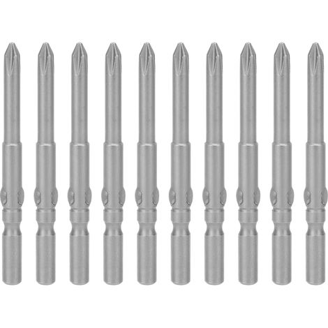 Lot de 10 embouts de tournevis cruciformes magnétiques 4mm en acier allié S2 pour vis électriques (1/5)