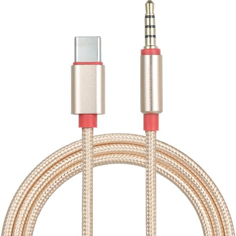 Irovami Câble audio USB-C mâle vers TRRS 3,5 mm mâle, 95 cm (3,12 pi), adaptateur USB-C vers casque 3,5 mm pour voiture/chaîne hi-fi domestique, plaqué or (1/3)
