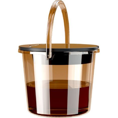 Poubelle à thé avec filtre, seau de drainage pour résidus de thé en PET, couvercle hermétique anti-odeurs, design portable et pratique pour salon de thé ou bureau, capacité modérée (1/5)