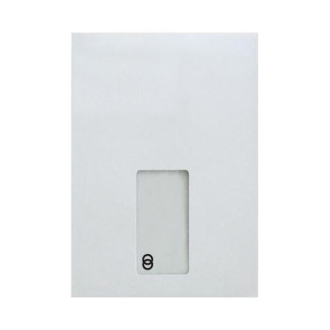 SOENNECKEN Versandtasche Soennecken oeco DIN C5 162 x 229 mm (B x H) mit Fenster 90g/m² mit HaftklebungPapier 100 % recycelt weiß 500 St./Pack.