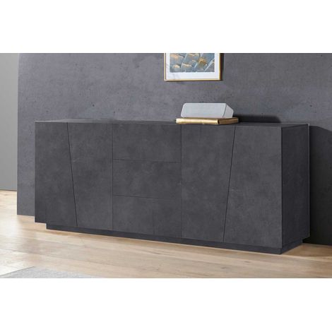 Buffet/bahut moderne 220 cm gris ardoise Vegas (1/4)