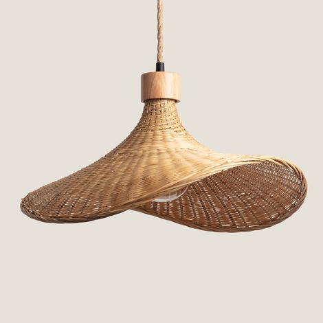 Lampada a Sospensione Bambù Kathu Sienet Naturale (1/5)