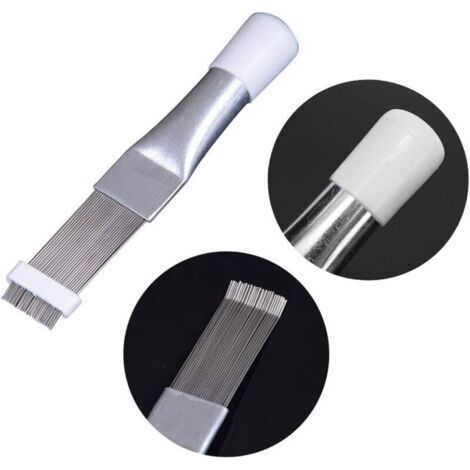 NALOOKAMIC  Peigne de Climatiseur, 2 Pièces Brosse de Nettoyage Condenseur de Climatiseur, eignes à lamelles, Climatisation Brosse, Nettoyage Climatisation Brosse pour Nettoyer Le Radiateur