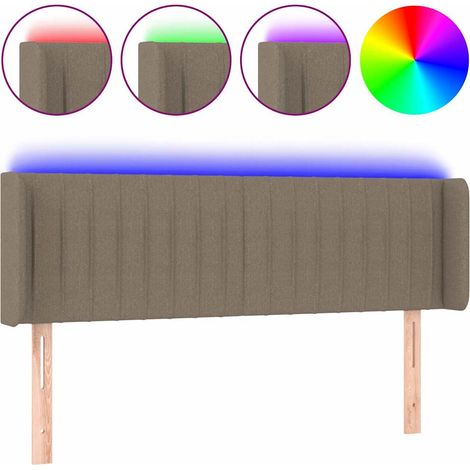 Maison Exclusive - Testiera a LED Tortora 147x16x78/88 cm in Tessuto (1/5)