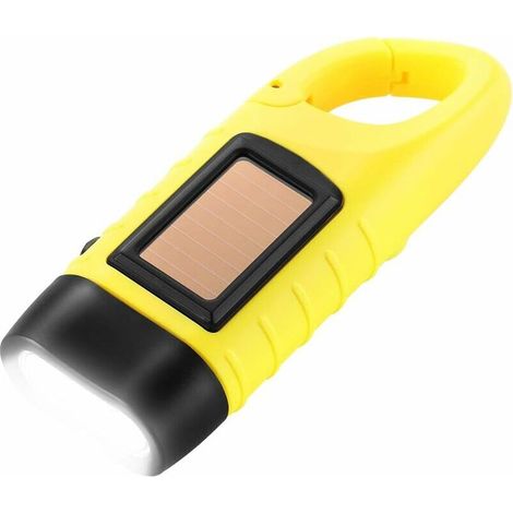 Lampe torche solaire. Lampe torche LED rechargeable avec manivelle pour les activités de plein air. Usage d'urgence. - AquaForge (1/5)