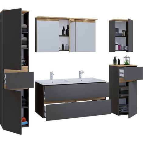 Conjunto de muebles de baño con lavabo Cosila-I 111 165x191x51 - VCM