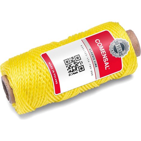 COMENSAL® Corde per muratura 40 m - Cavo da muratore - Filo da muratore - Spago di Mason - Resistente allo strappo e affidabile – Made in EU (1/4)