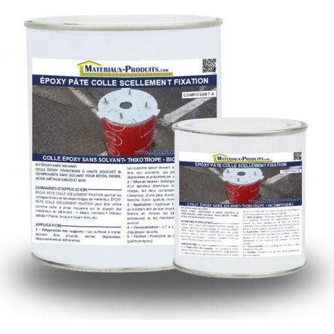 Epoxy pâte colle scellement fixation - 2.5 Kg Blanc - MATPRO
