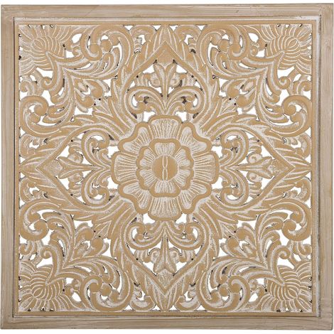 Decorazione da parete bianco e legno chiaro YONORA (1/6)