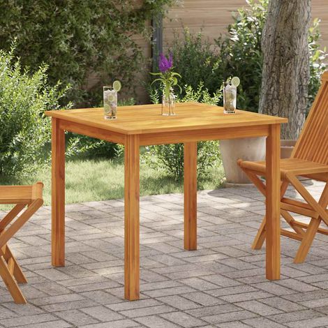 Gartentisch 85x85x74 cm Massivholz Akazie