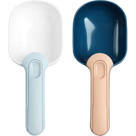 Filiyano-Ensemble de 2 seaux, pelle pour animaux, cuillère multifonctionnelle, doseuse de 100 g pour aliments pour animaux, pelle à farine, pelle à (1/5)