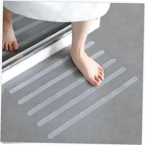 Lot de 6 autocollants antidérapants pour la douche et le bain, bandes transparentes auto-adhésives antidérapantes (1/5)