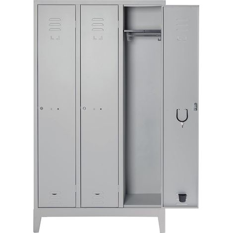 Armadio monoblocco in metallo spogliatoio misura 101x33x180 cm 3 a porte chiave
