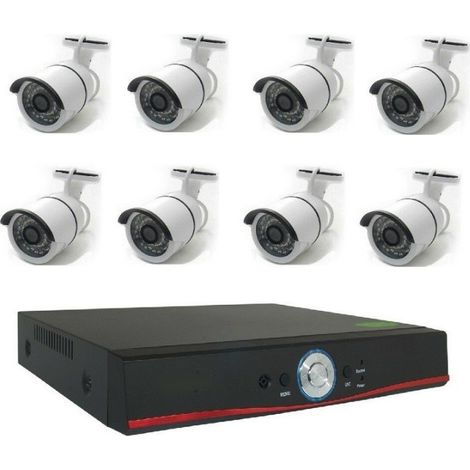 Trade Shop - Kit Videovigilancia Ahd 1080p Onvif 4 8 Canales 3mp 3,6mm Vga Hdmi Lan Tp-01 - 8 Canales (1/2)