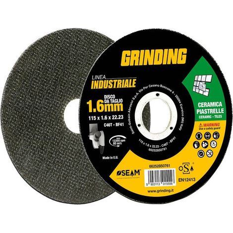 MOLA ABRASIVA PER MARMO/PIASTRELLE 'GRINDING LINEA INDUSTRIALE' ø 115 x 1,6