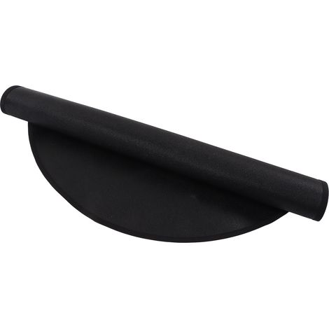Tapis de barbecue rond, noir, ignifugé, résistant à la chaleur, lavable, réutilisable, diamètre 82 cm (1/5)