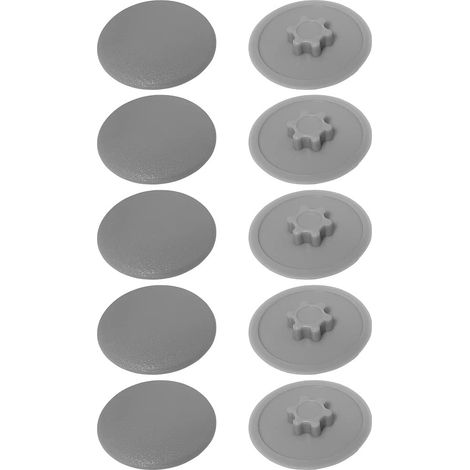 cyclingcolors 10x coprivite cappuccio plastica viti Torx copertura coperchi tappi, Grigio T30 16.5mm (1/2)