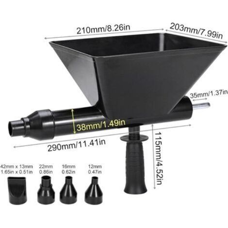 Zementfugenmaschine, tragbares Mörtelspritzgerät, Fugenpistole, elektrische Zement-Kartuschenpistole, Mörtel-Auftragsgerät für Ziegel mit 4 Düsen (1/3)