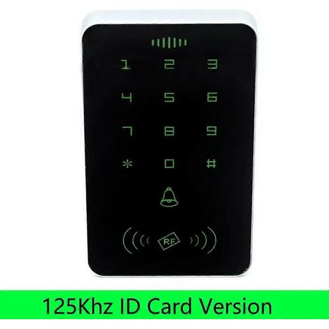 Système de verrouillage de porte avec lecteur de cartes 13,56 MHz, 1000 utilisateurs, contrôle d'accès RFID, clavier, panneau numérique, système de contrôle d'accès intelligent pour portes (version 12 (1/5)