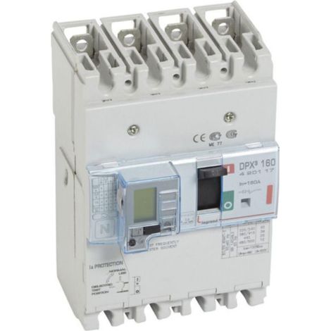 Disjoncteur magnétothermique différentiel DPX³160 pouvoir de coupure 36kA 400V - 4P - 160A - LEGRAND