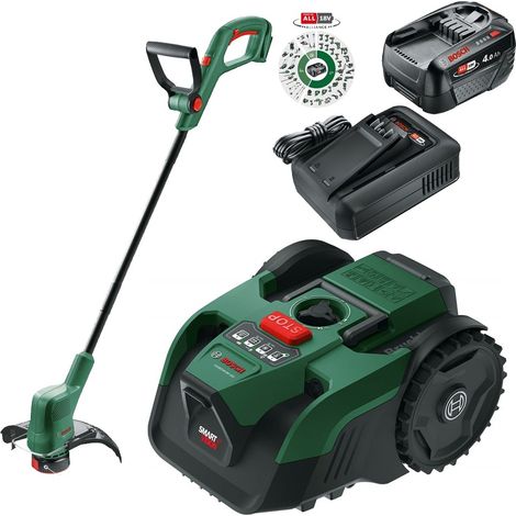 Bosch VISIMOW Robotic Lawnmower VISIMOW18V-200 1x 4.0Ah Battery & Grass Trimmer (1/5)
