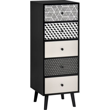 Chest of Drawers, 5 Drawer Dresser, Vertical Storage Organizer Unit for Bedroom, Living Room
