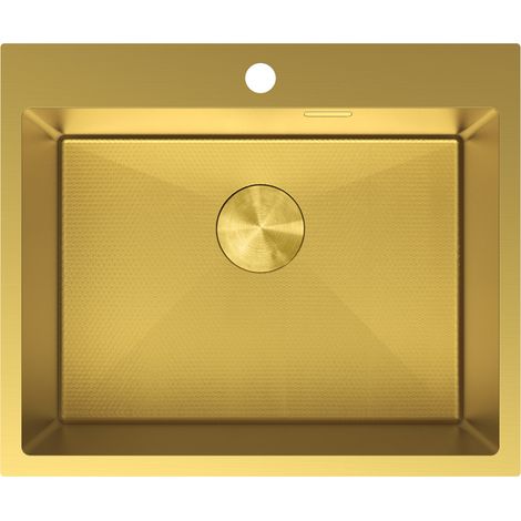 Mexen Solix Edelstahlspüle 1-beckig 600 x 500 mm, gold HC - 6408601000-55HC (1/5)