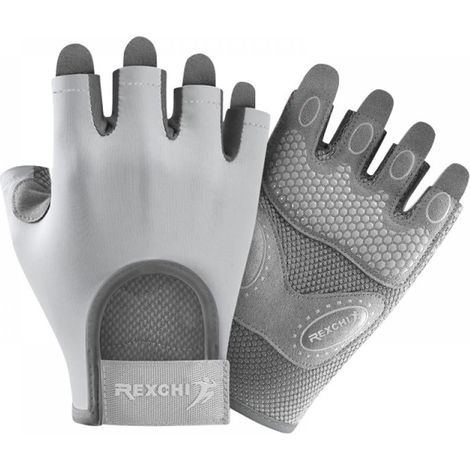Gants De Sport - Protection Des Paumes Pour Musculation Et Entraînement - Tailles S M L - Matière Nylon Polyester Microfibre Silicone - Noir (1/5)