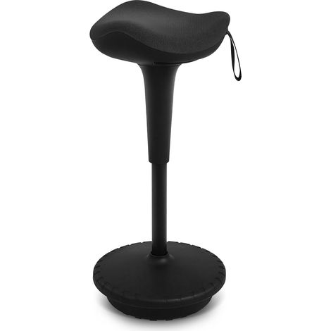 IWMH Tabourets de Bureau, Debout Chaise de Bureau Ergonomique, Tabouret Assis Pivotant Réglable en Hauteu - Noir (1/5)