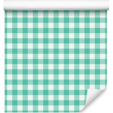 Papier peint à motif tissu menthe, détail subtil pour le salon et la chambre 50x1000 cm (1/5)