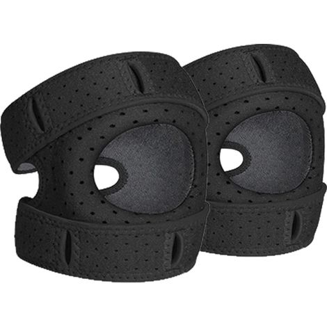 Genouillères rembourrées en mousse, lot de 2, support de genou réglable avec fermeture Velcro, respirantes pour le sport et l'usage quotidien (1/2)
