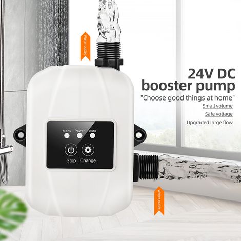 Pompe de Surpression Domestique 24V - Automatique, Silencieuse, 150W, Hauteur Max 28m (92ft), pour Douche/Cuisine/Jardin
