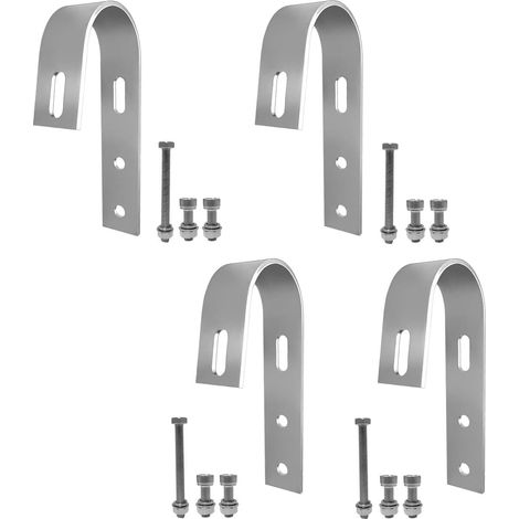 Lot de 4 crochets de support pour centrale électrique de balcon, support de panneau solaire, support de module PV universel, crochets de support pour centrale électrique en acier inoxydable 304 pour (1/5)