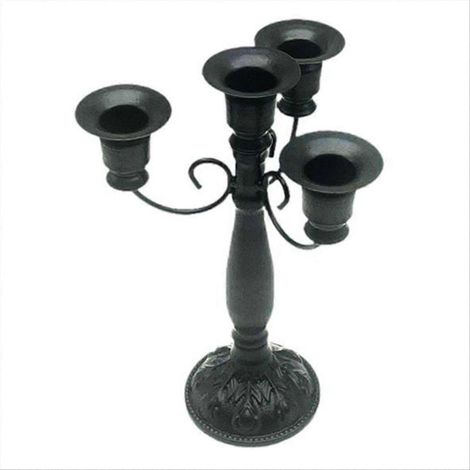 Bougeoir multibras noir pour centre de table de mariage (1/5)