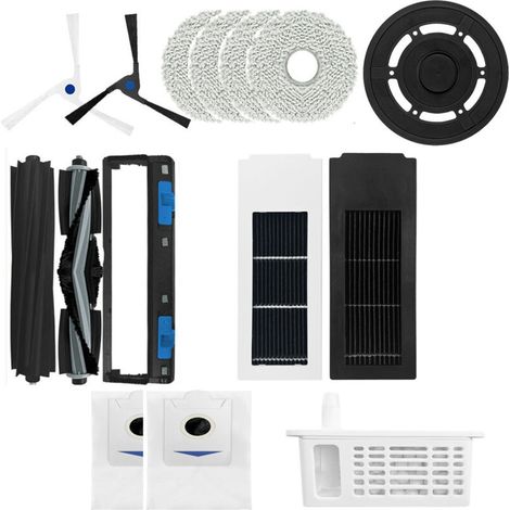 Kit d'accessoires pour aspirateur robot X2 OMNI / COMBO, comprenant des sacs à poussière, des brosses rotatives, des filtres et autres accessoires. (1/4)