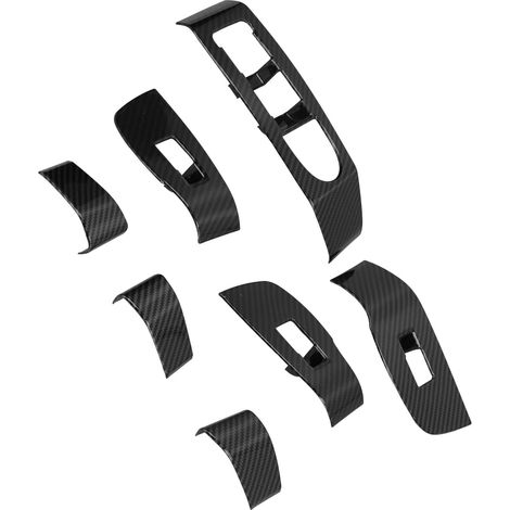 Baguette décorative de style fibre de carbone pour le cache des commandes de portières et de vitres de la Mazda 3 CX-30 (1/5)